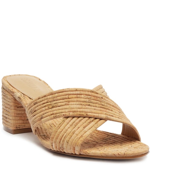 Schutz Latifah Mule Cork Sandal Size 10.5 in Excellent Condition - Picture 1 of 7